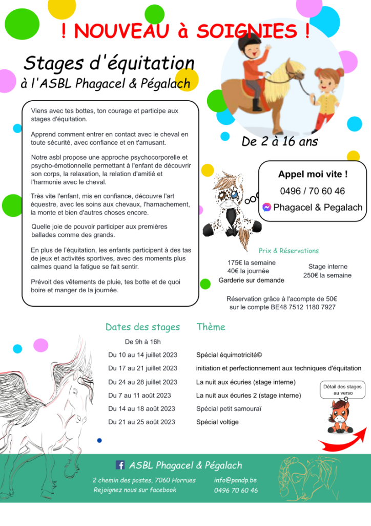 Phagacel et pégalach -Stages été 2023 - page 1/2